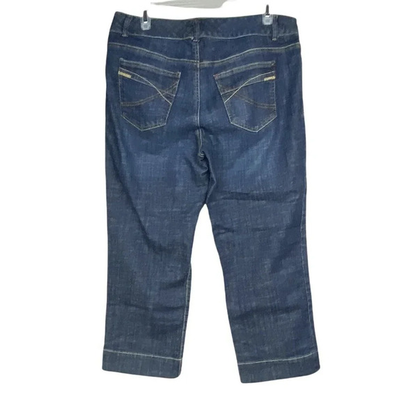 TOMMY HILFIGER Hope Crop Size 10 Denim Blue Washed Jeans Capri Pants - Picture 2 of 6